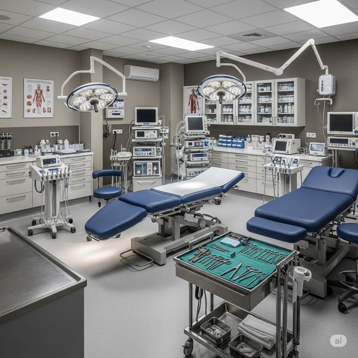 un cabinet médico-chirurgical